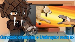 Cenozoic Creatures  Utahraptor react to Utahraptor Vs Smilodon [upl. by Ahras]