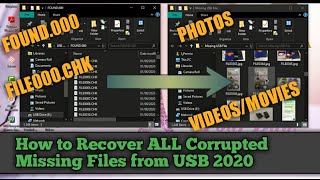 How to Recover the Missing Files or Folder from USB with CHK [upl. by Yauqram679]