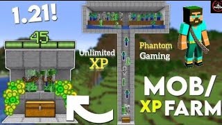 BEST amp EASY Mob XP Farm Tutorial in Minecraft Bedrock amp MCPE 121 [upl. by Willms]