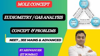 EUDIOMETRY CONCEPT amp PROBLEMS BASIC CONCEPT OF CHEMISTRY CLASS 11 MOLE CONCEPT [upl. by Ydnic]