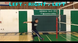 Spiking Footwork part 12  How to SPIKE a Volleyball Tutorial [upl. by Tonia382]