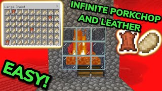 EASY 121 AUTOMATIC HOGLIN FARM TUTORIAL in Minecraft Bedrock MCPEXboxPS4SwitchPC [upl. by Teeniv]