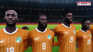 Côte dIvoire vs Zambia  Africa Cup of Nation Qualifiers  Full Match  Realistic PES Gameplay [upl. by Ardelle]