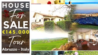 Beautiful country house with land and panoramic view in Abruzzo  ITALY HOME FOR SALE  Virtual Tour [upl. by Tess]