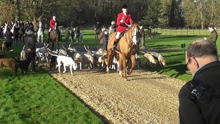 The Cottesmore hunt and supporters gather on Boxing Day 2023 [upl. by Saidnac]