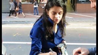 SNL comedian Cecily Strong arriving on the Today Show and signing for fans [upl. by Acissey465]