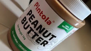 Pintola peanut butter unboxing Amezon 💪🏻 gym protein diet morningdiet bodybuilding [upl. by Jac]