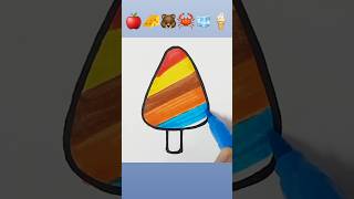 Satisfying creative art 🍎🧀🐻🦀🧊🍦shorts art drawing viralvideo trending [upl. by Bakemeier]