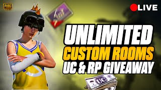 PUBG MOBILE LIVE CUSTOM ROOMS UC AND RP GIVEAWAYS  MALLANA IS LIVE [upl. by Naelcm]