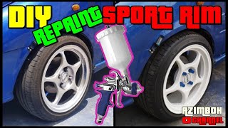 CARA REPAINT SPORT RIM KERETA  DIY PROJECT [upl. by Betsey]