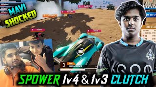 Spower 1v4 GE🔥  Mavi Shocked😲 l Spower 1v4 amp 1v3 Clutch✅ [upl. by Allesiram]