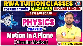 Class 11 Physics Chapter 3  Motion In A Plane Circular Motion By Shivendu Sir [upl. by Akemrej654]