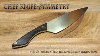 KNIFE MAKING  CHEF KNIFESYMMETRY 수제칼 만들기 122 [upl. by Enoj768]