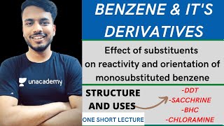 effect of substituents on reactivity and orientation of monosubstituted benzene  unit 1 bpharmacy [upl. by Wilinski200]