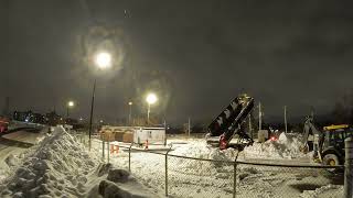 Montreal Snow Dump site  AhuntsicCartierville winter Canada 🇨🇦 2023 4K [upl. by Silecara]