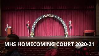 Milford High School Homecoming Court Ceremony 202021 [upl. by Ariahs]