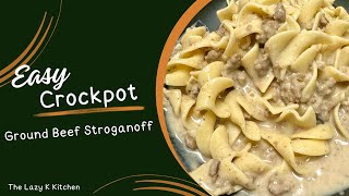 Easy Crockpot Ground Beef Stroganoff [upl. by Nerty346]