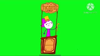 Pencilmation Edited  Pencilmiss is a ticket seller with a hat amp a stick cane green screen x2 v2 [upl. by Asim]