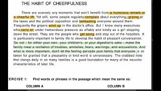 THE HABIT OF CHEERFULNESS [upl. by Whitson615]