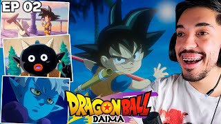 INCRÍVEL GOKU CRIANÇA VAI PARA O REINO MAKAI  DRAGON BALL DAIMA EPISÓDIO 2 REACT [upl. by Thora]