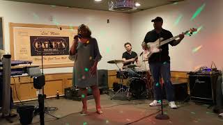 Bernadette  Dawayne Bass  Anthony Drums  Outstanding  The Throw Down open mic [upl. by Ozzy]