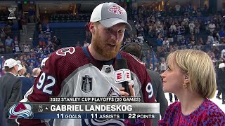 Gabriel Landeskog describes emotions lifting the Stanley Cup Its incredible  NHL on ESPN [upl. by Musihc5]