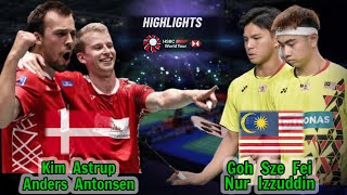 Highlight 🔴 Goh Sze FeiNur Izzuddin MAS vs DEN Kim AstrupAnders Rasmussen Badminton [upl. by Amein706]