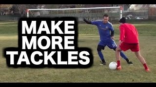 How to tackle in soccer  How do a tackle in football  How to defend in football soccer [upl. by Allimak]