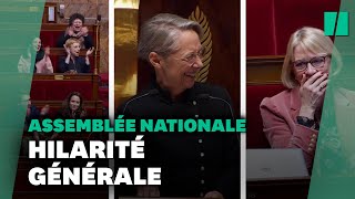 Motion de censure et 493  Élisabeth Borne provoque lhilarité générale à lAssemblée nationale [upl. by Eissolf]