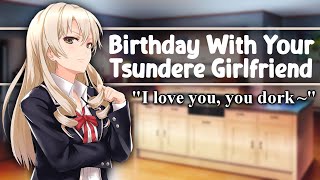 ASMR Birthday With Your Tsundere Girlfriend F4A Flustered Affectionate Wholesome GFE [upl. by Yelraf]