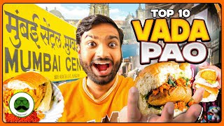 10 Best Vada Pav in Mumbai  Indian Street Food  Veggie Paaji [upl. by Obbard]