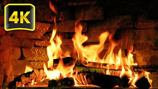 4K Crackling Fireplace amp Burning Logs 🔥 Relaxing Fireplace 3 Hours for Stress Relief Sleep Relax [upl. by Adelric131]