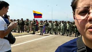 Tribuna antiimperialista en el Puente binacional Tienditas [upl. by Marchak]