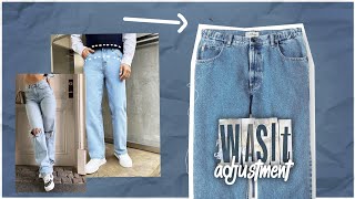 How to take in pants at the waist the easy way  The Tall Tailor [upl. by Julissa]