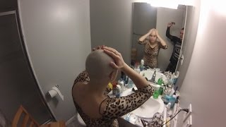 Marissa shaves her head bald with a razor [upl. by Thunell]