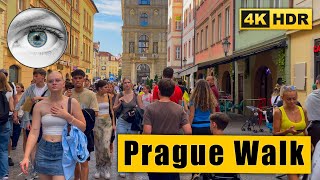 Prague Walking Tour Wenceslas Square  Old Town Square  Vltava 🇨🇿 Czech Republic 4k HDR ASMR [upl. by Rats221]