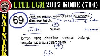 pembahasan soal UTUL UM UGM 2017 saintek gel I kode 714 biologi no 69 hormon pengatur kadar g [upl. by Charters]