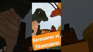 Gorosaurus vs Titanosaurus godzillacartoon godzilla kaiju kaijuuniverse jurassicpark [upl. by Riek]