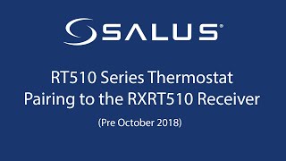 RT510 Series Thermostat  Pairing To The Receiver Pre October 2018 [upl. by Kcireddor]