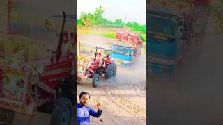 385 tractor pulling a full low truck  short ytshort shortvideo [upl. by Noisla]