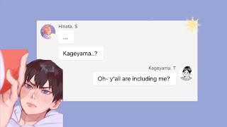 Kageyama Feels Left out Haikyuu Text [upl. by Alleciram]