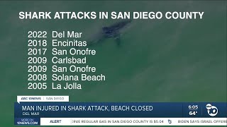 Man hospitalized after shark attack in Del Mar [upl. by Thackeray]