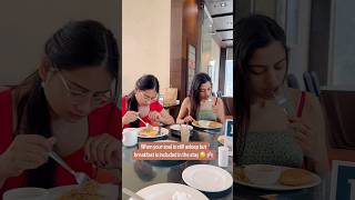 Who else regrets booking complementary breakfast 🥞❓ relatable meme bollywood trending funny [upl. by Ettennaj]