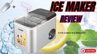 Ice Maker Review  9 Ice Cubes in 8 Minutes Unboxing amp HowTo Use [upl. by Oidale]