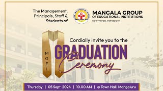 MANGALA GROUP OF EDUCATIONAL INSTITUTIONS  GRADUATION CEREMONY 2K24  05092024 [upl. by Nonnac]