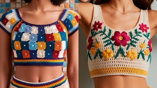 10 Creative Crochet Crop Top Ideas Every Fashion Designer Needs to See [upl. by Laohcin]