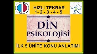 DİN PSİKOLOJİSİ  HIZLI TEKRAR  İLK 5 ÜNİTE  YouTube [upl. by Anir]