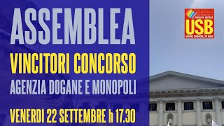 Assemblea Vincitori Concorso Agenzia Dogane e Monopoli [upl. by Akihsan850]