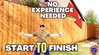 NO EXPERIENCE NEEDED on HOW TO BUILD a FENCE from START to FINISH  Gate Build and Fence Staining [upl. by Derek]