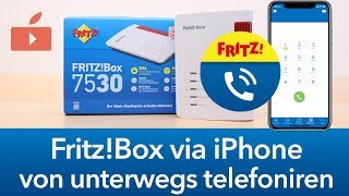 FritzBox  Von unterwegs via iPhone telefonieren [upl. by Wrdna]